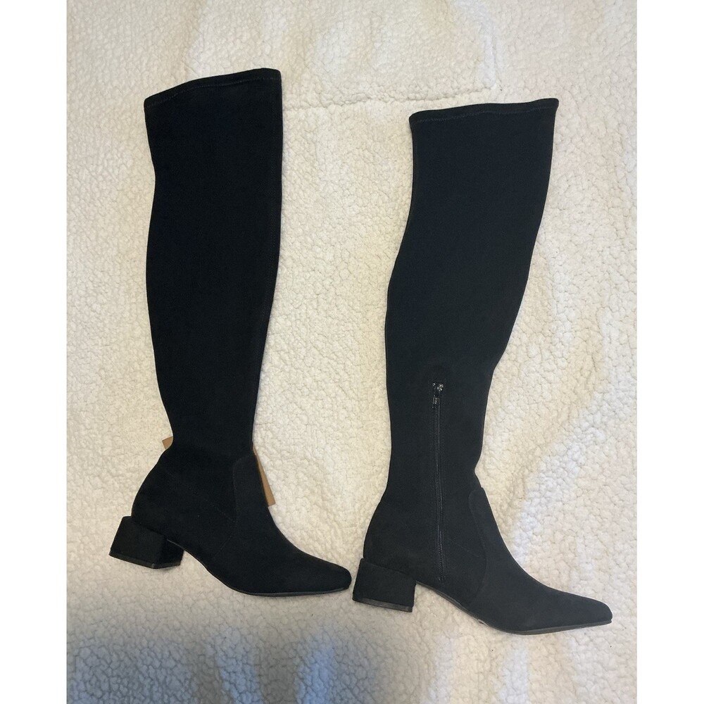 Chelsea & Violet Perfect-Fit Black Over the knee boots